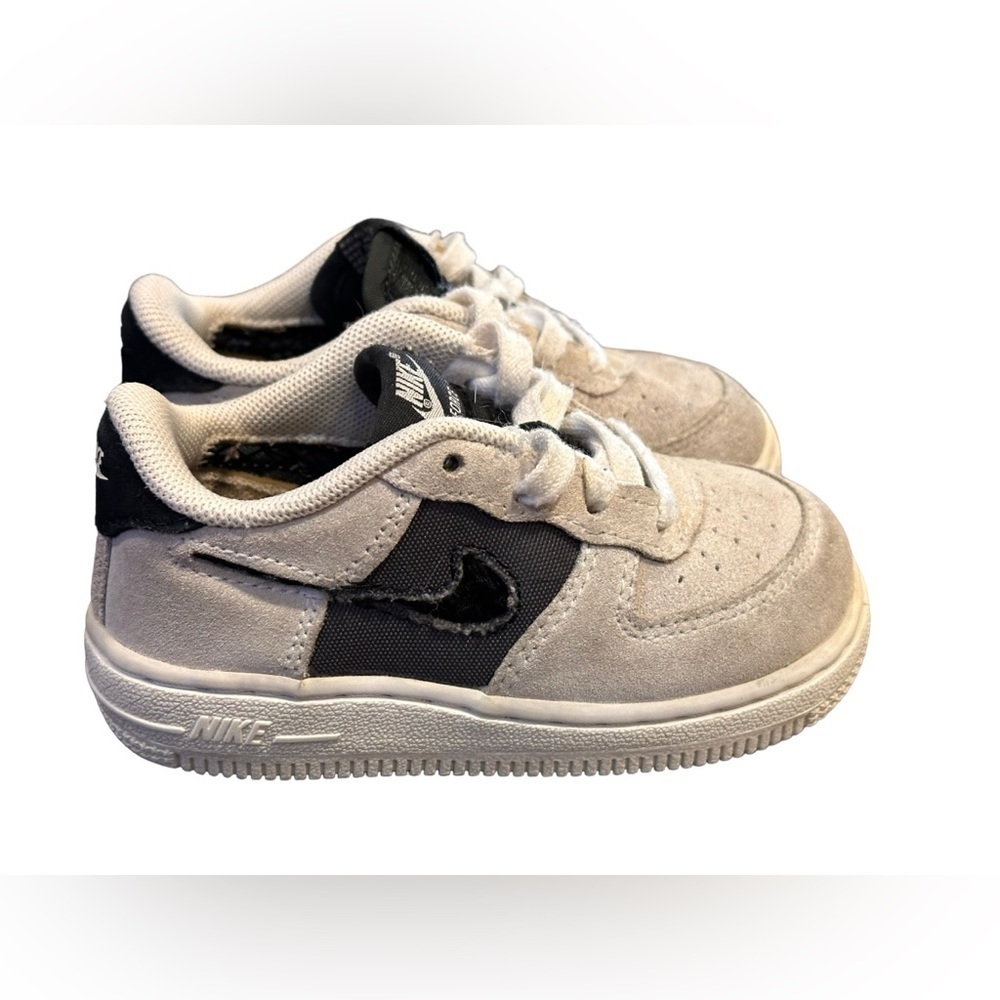 Nike Air Force 1 Low White Iron Grey (GS) CJ4112-100 Youth Size 7C - Picture 4 of 8